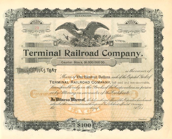 terminal rr stock certificate