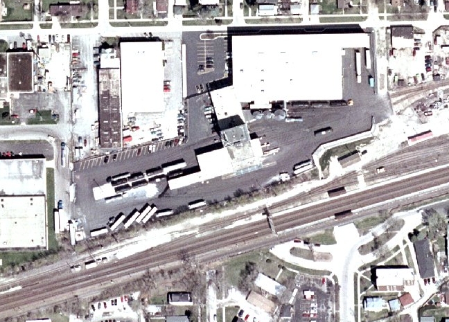 aerial photo of row