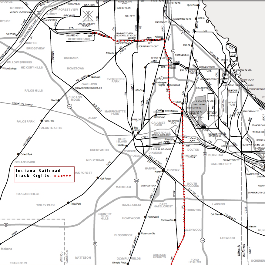 Indiana Railroad Map